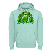 Seafoam st. patricks day happy go lucky Zipper Hoodie - RanaPortraitStore