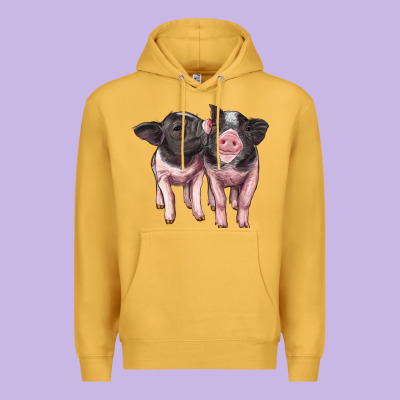Cute Baby Pigs Premium Hoodie Designed By Artiststas