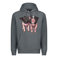 Rock cute baby pigs Premium Hoodie - Artiststas
