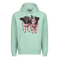 Seafoam cute baby pigs Premium Hoodie - Artiststas