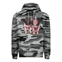 Slate Camo cute baby pigs Premium Hoodie - Artiststas