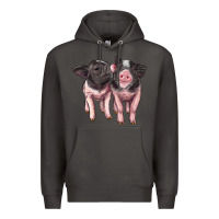 Smoke cute baby pigs Premium Hoodie - Artiststas