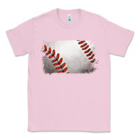 Bubblegum Pink baseball brushstroke Classic Tee - RanaPortraitStore