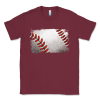 Burgundy baseball brushstroke Classic Tee - RanaPortraitStore