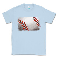 Dusty Blue baseball brushstroke Classic Tee - RanaPortraitStore