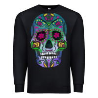 Black sugar skull Premium Sweatshirt - FaDigitalArtStudio