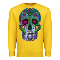 Lemon sugar skull Premium Sweatshirt - FaDigitalArtStudio