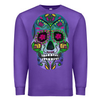 Purple sugar skull Premium Sweatshirt - FaDigitalArtStudio