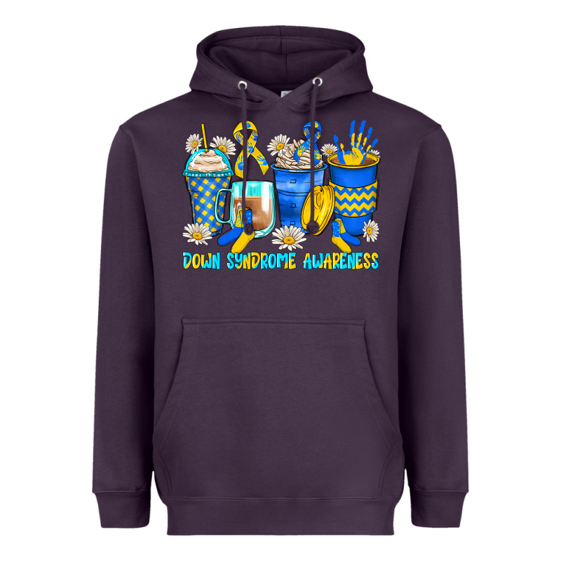Down Syndrome Coffee Cups Heavyweight Hoodie by Zillion Design Studio | Teevron