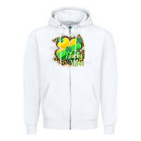 White lucky vibes Zipper Hoodie - RanaPortraitStore