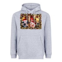Heather Grey christmas farm animals Heavyweight Hoodie - RanaPortraitStore