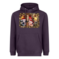 Plum christmas farm animals Heavyweight Hoodie - RanaPortraitStore