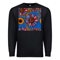 Black usa sunflowers seamless pattern Premium Sweatshirt - HRA Design Shop