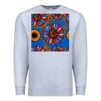 Heather Grey usa sunflowers seamless pattern Premium Sweatshirt - HRA Design Shop