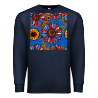 Navy usa sunflowers seamless pattern Premium Sweatshirt - HRA Design Shop