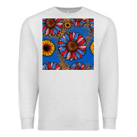 Oatmeal Heather usa sunflowers seamless pattern Premium Sweatshirt - HRA Design Shop