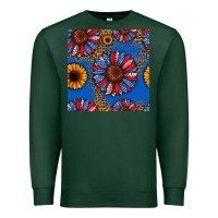 Sports Green usa sunflowers seamless pattern Premium Sweatshirt - HRA Design Shop