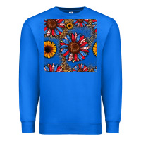 True Royal usa sunflowers seamless pattern Premium Sweatshirt - HRA Design Shop
