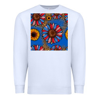 White usa sunflowers seamless pattern Premium Sweatshirt - HRA Design Shop