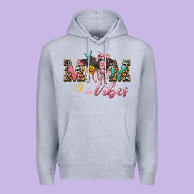 Mom Vibes Baby Pigs Premium Hoodie Designed By Artiststas