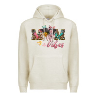 Oatmeal Heather mom vibes baby pigs Premium Hoodie - Artiststas