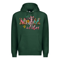Sports Green mom vibes baby pigs Premium Hoodie - Artiststas