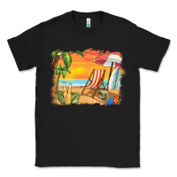 Black sunset beach background Classic Tee - BarkalooDesign