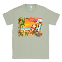 Matcha sunset beach background Classic Tee - BarkalooDesign