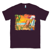 Plum sunset beach background Classic Tee - BarkalooDesign