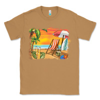 Toasted Coconut sunset beach background Classic Tee - BarkalooDesign