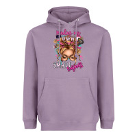 Lavender minding my own small business blonde messy bun Heavyweight Hoodie - texasbilliewilder