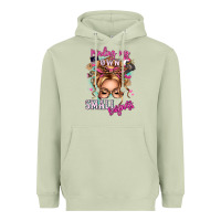 Matcha minding my own small business blonde messy bun Heavyweight Hoodie - texasbilliewilder