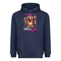 Navy minding my own small business blonde messy bun Heavyweight Hoodie - texasbilliewilder