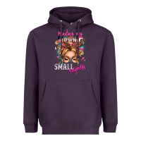 Plum minding my own small business blonde messy bun Heavyweight Hoodie - texasbilliewilder