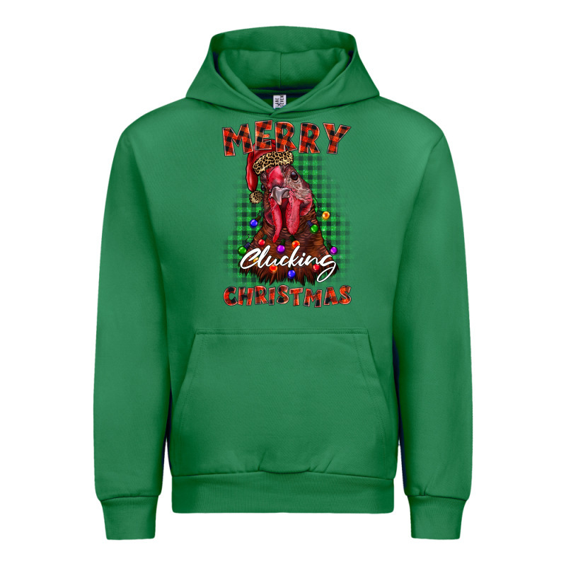 Merry Clucking Christmas Rooster Urban Hoodie by BarkalooDesign | Teevron