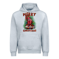 Heather Grey merry clucking christmas rooster Urban Hoodie - BarkalooDesign