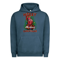 Pigment Midnight Navy merry clucking christmas rooster Urban Hoodie - BarkalooDesign