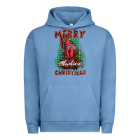 Pigment Pebble Blue merry clucking christmas rooster Urban Hoodie - BarkalooDesign