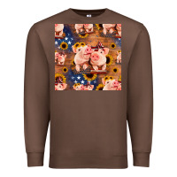 Chestnut american pigs seamless pattern Premium Sweatshirt - HRA Design Shop