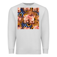 Dove Grey american pigs seamless pattern Premium Sweatshirt - HRA Design Shop