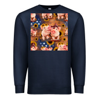 Navy american pigs seamless pattern Premium Sweatshirt - HRA Design Shop