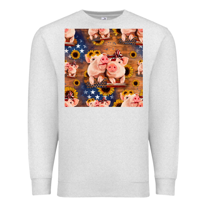 American Pigs Seamless Pattern Premium Sweatshirt by HRA Design Shop | Teevron