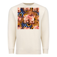 Sandshell american pigs seamless pattern Premium Sweatshirt - HRA Design Shop