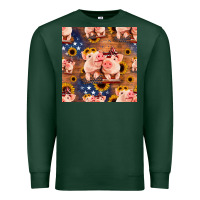 Sports Green american pigs seamless pattern Premium Sweatshirt - HRA Design Shop