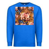 True Royal american pigs seamless pattern Premium Sweatshirt - HRA Design Shop