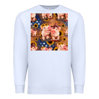 White american pigs seamless pattern Premium Sweatshirt - HRA Design Shop