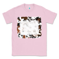 Bubblegum Pink black and brown cowhide Classic Tee - RanaPortraitStore