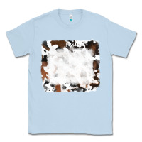 Dusty Blue black and brown cowhide Classic Tee - RanaPortraitStore