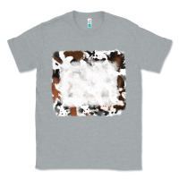 Heather Grey black and brown cowhide Classic Tee - RanaPortraitStore