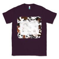 Plum black and brown cowhide Classic Tee - RanaPortraitStore